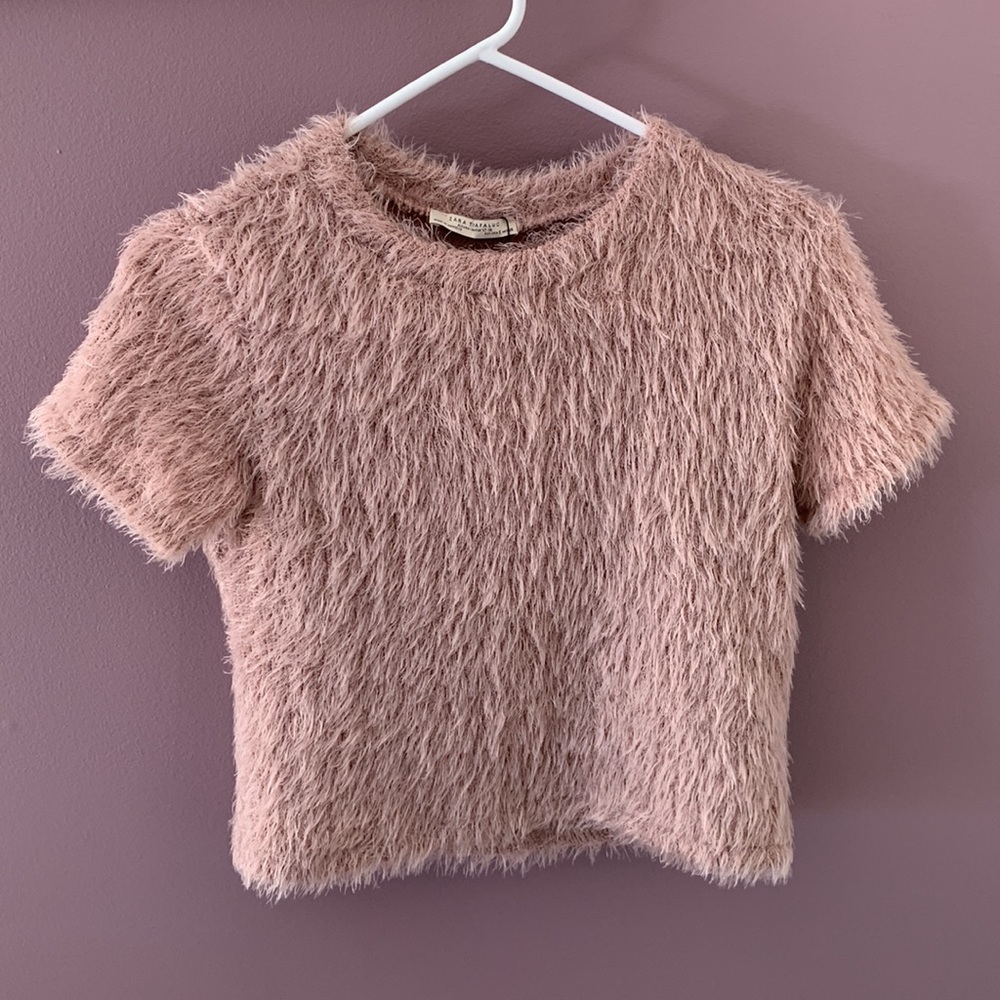 Zara fuzzy top